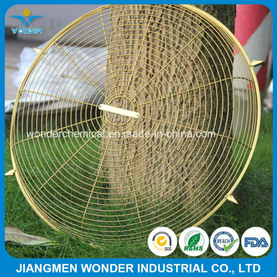 Scratch Resistant Single Coat Metallic Gold Powder Coating for Fan Covers
