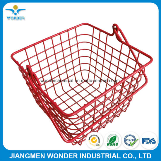 Glossy Ral 3020 Red Color Epoxy Powder Coating Indoor Basket