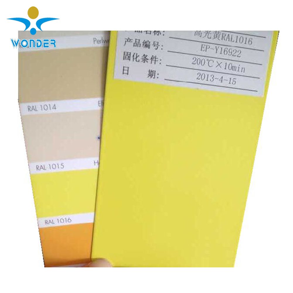 Electrostatic Ral1016 high glossy bright yellow Powder Coating